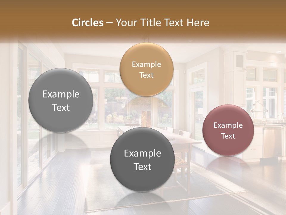 A Dining Room With A Table And Chairs PowerPoint Template