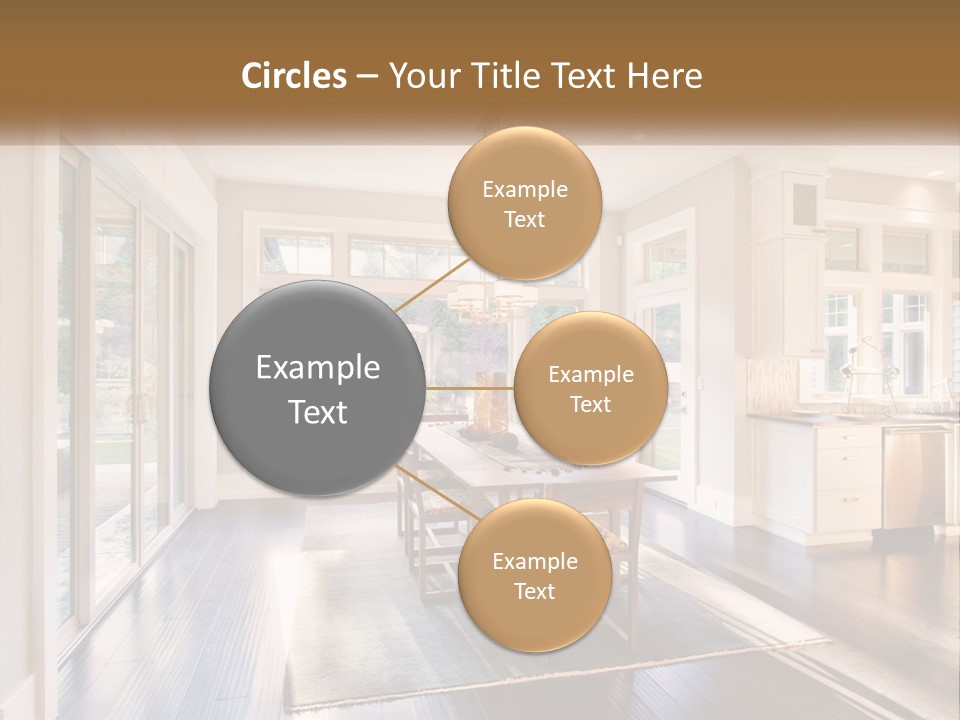 A Dining Room With A Table And Chairs PowerPoint Template