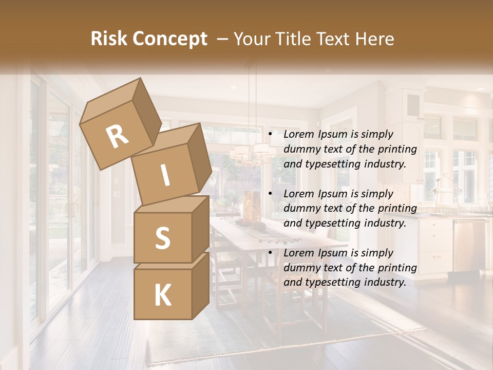 A Dining Room With A Table And Chairs PowerPoint Template