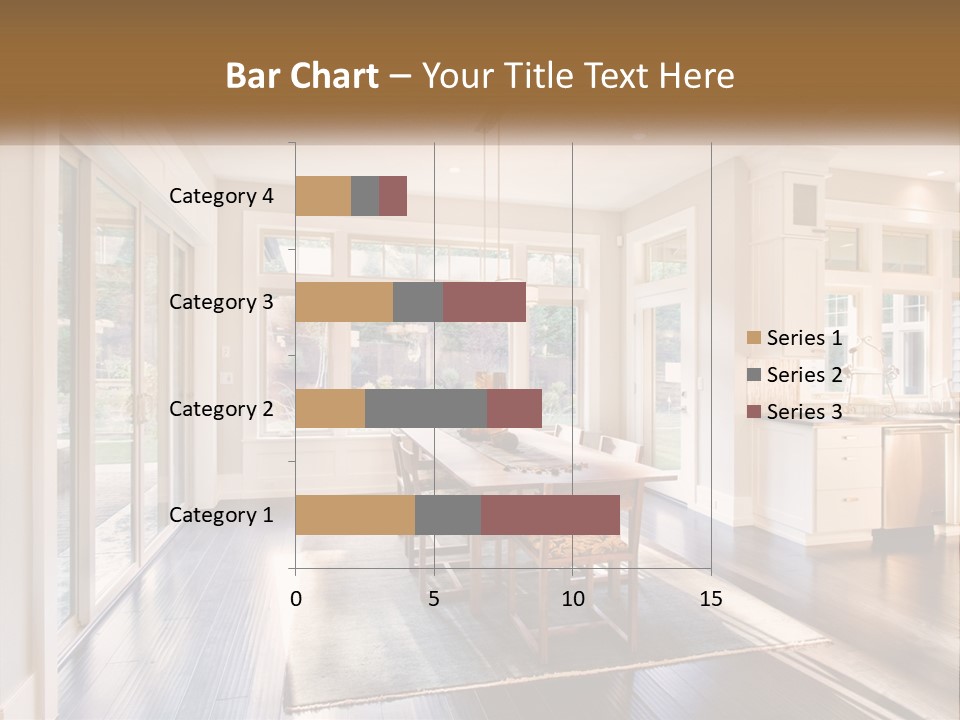 A Dining Room With A Table And Chairs PowerPoint Template