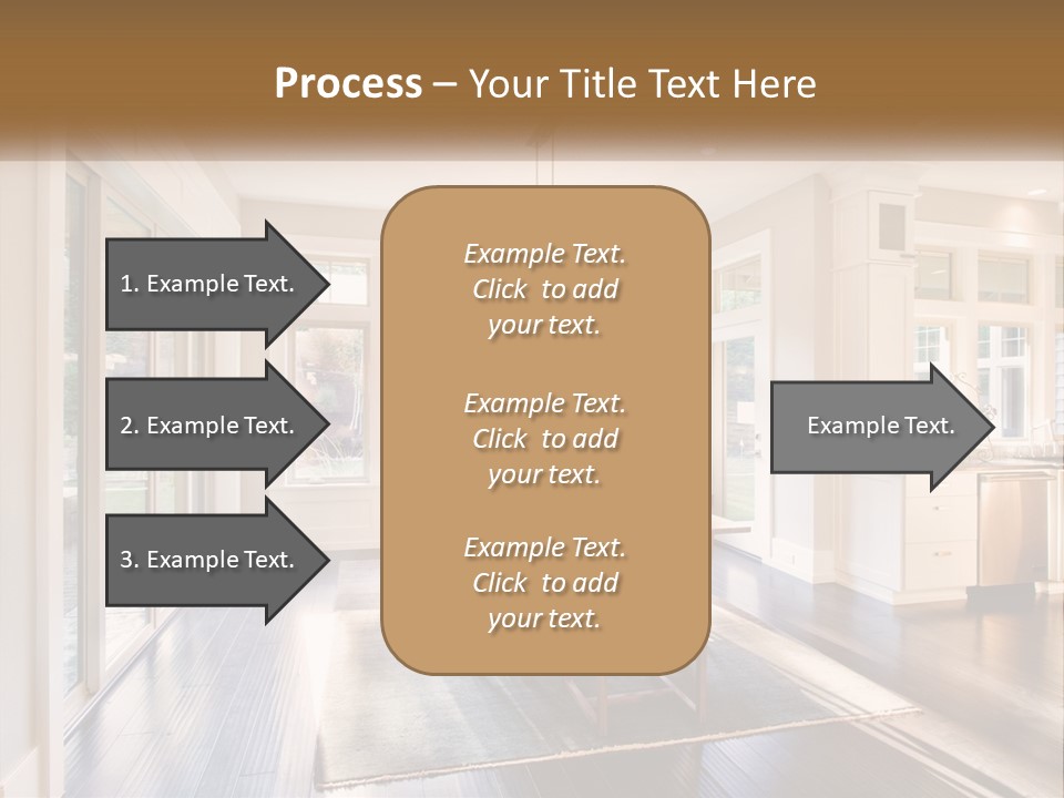 A Dining Room With A Table And Chairs PowerPoint Template
