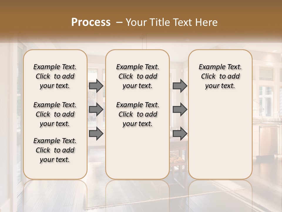 A Dining Room With A Table And Chairs PowerPoint Template