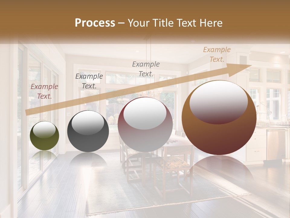 A Dining Room With A Table And Chairs PowerPoint Template