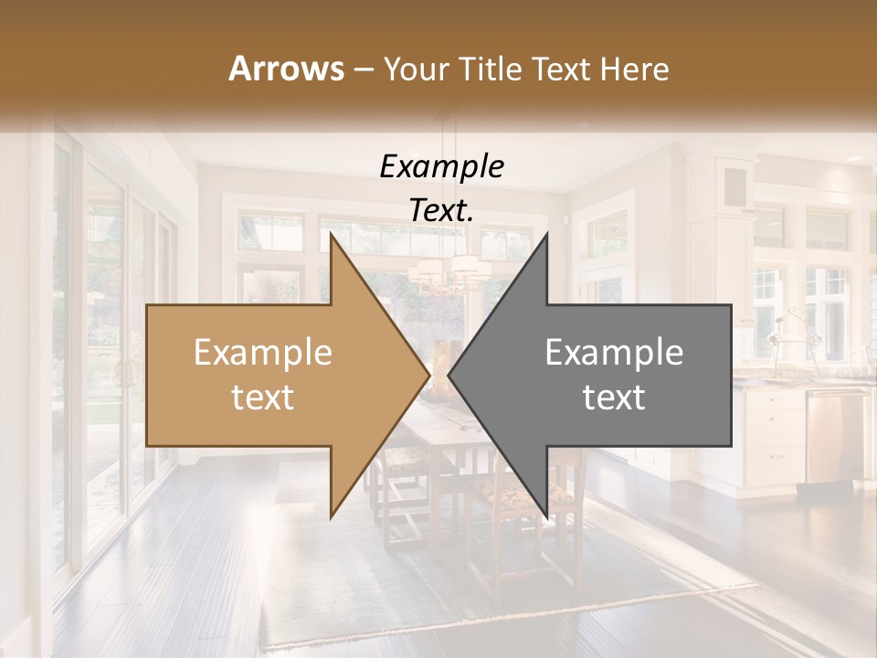 A Dining Room With A Table And Chairs PowerPoint Template