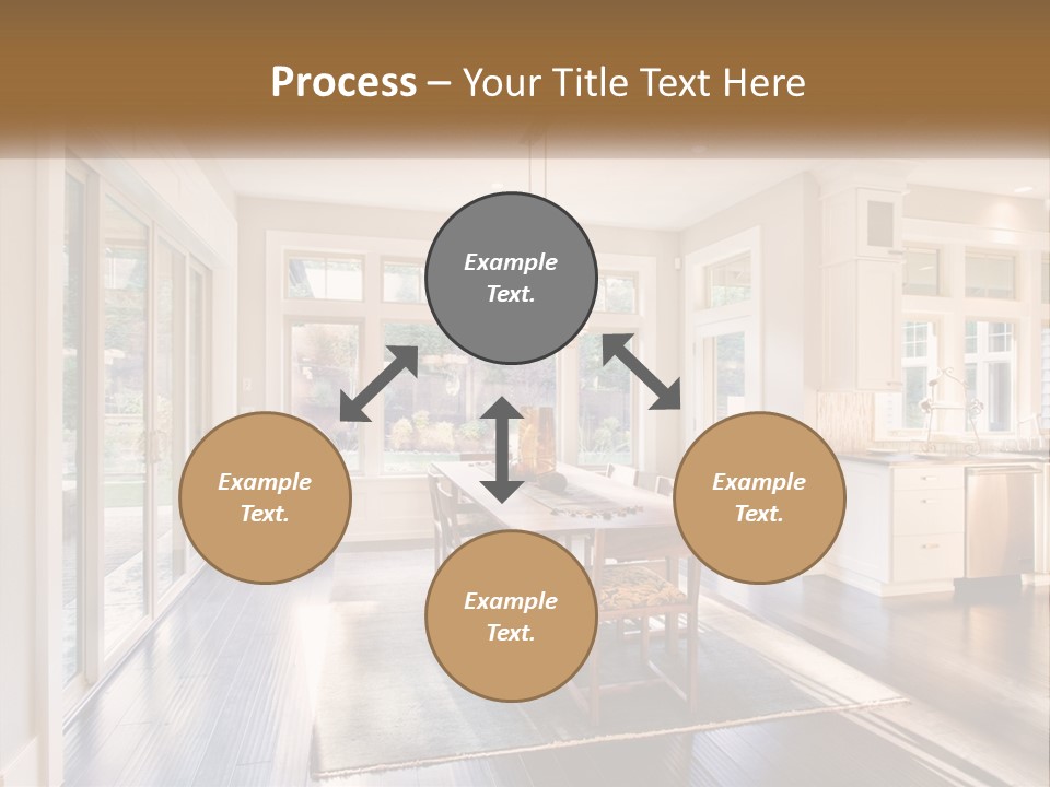 A Dining Room With A Table And Chairs PowerPoint Template