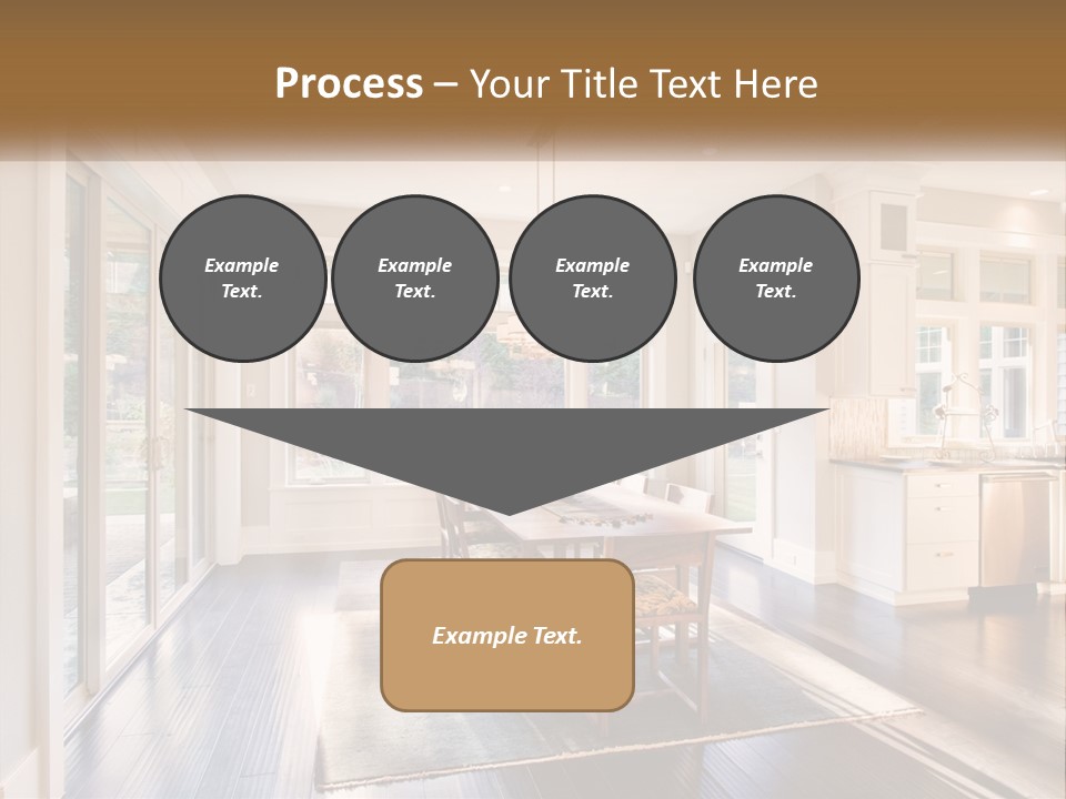 A Dining Room With A Table And Chairs PowerPoint Template