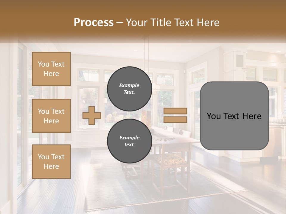 A Dining Room With A Table And Chairs PowerPoint Template