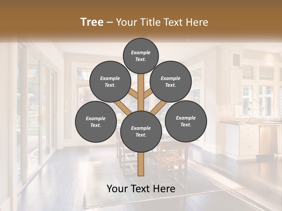 A Dining Room With A Table And Chairs PowerPoint Template