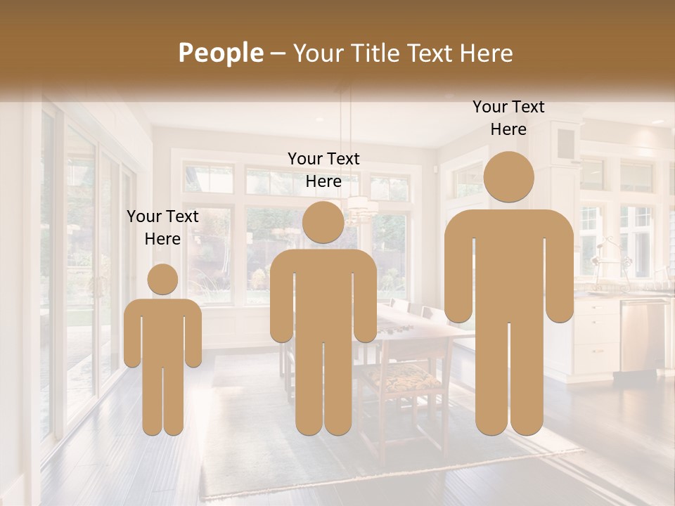 A Dining Room With A Table And Chairs PowerPoint Template