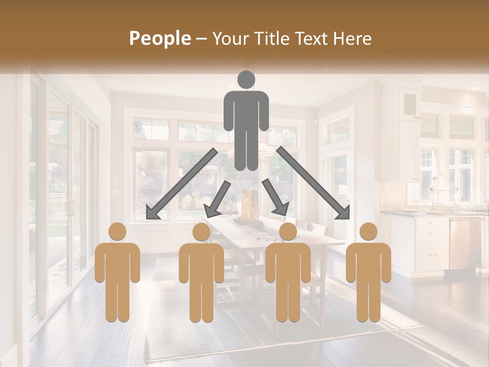 A Dining Room With A Table And Chairs PowerPoint Template