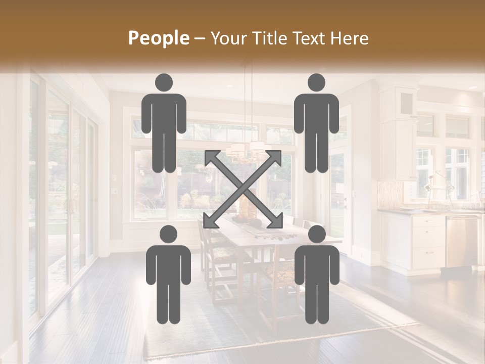 A Dining Room With A Table And Chairs PowerPoint Template