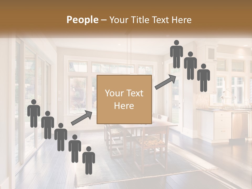 A Dining Room With A Table And Chairs PowerPoint Template