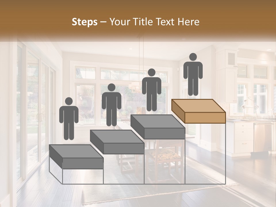 A Dining Room With A Table And Chairs PowerPoint Template