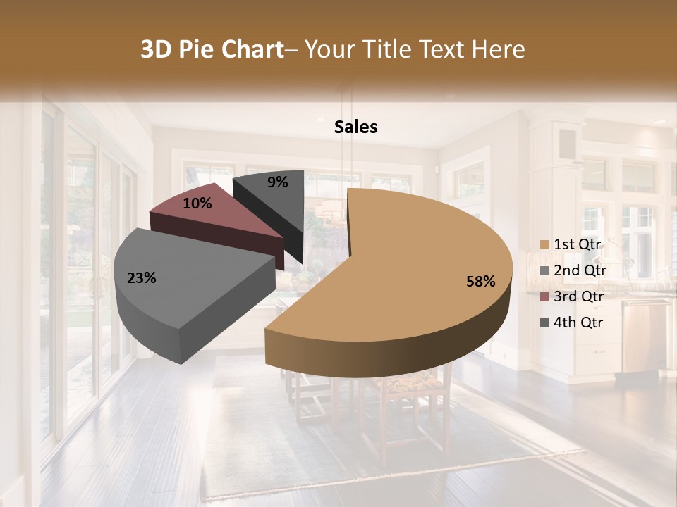 A Dining Room With A Table And Chairs PowerPoint Template
