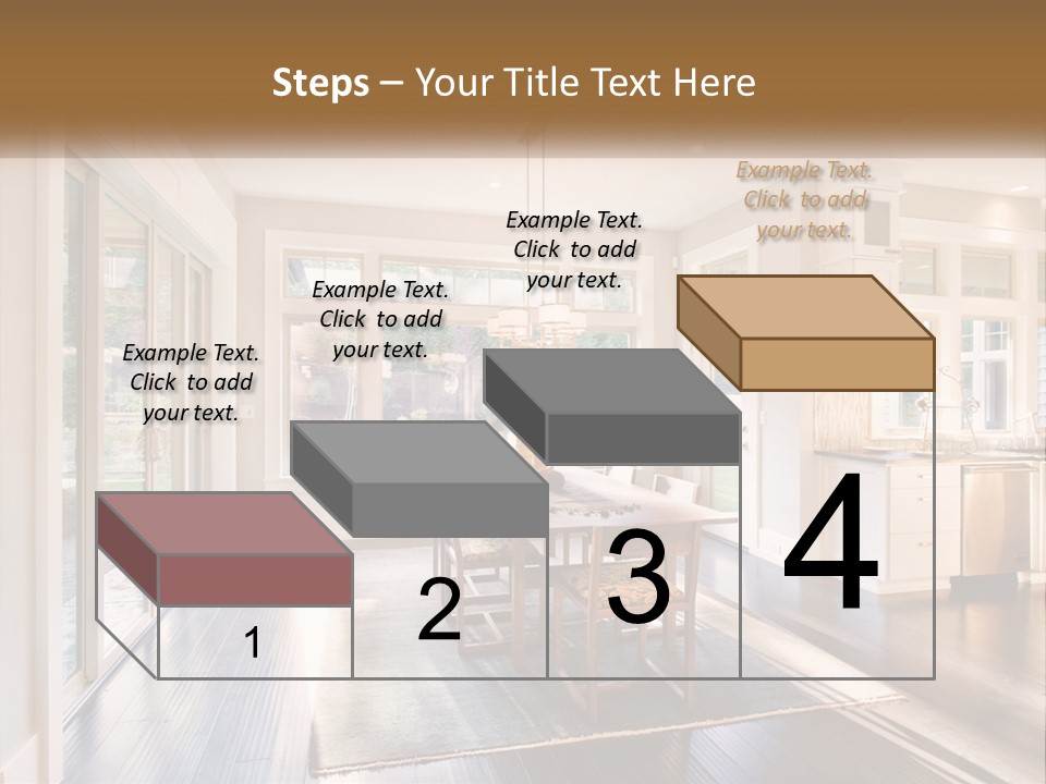 A Dining Room With A Table And Chairs PowerPoint Template