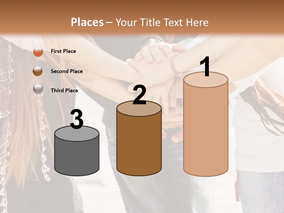 A Group Of People Holding Hands In A Circle PowerPoint Template