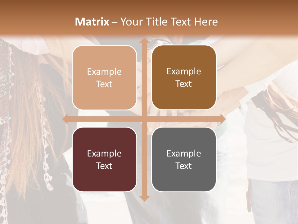 A Group Of People Holding Hands In A Circle PowerPoint Template