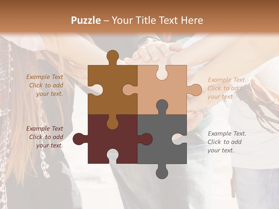 A Group Of People Holding Hands In A Circle PowerPoint Template