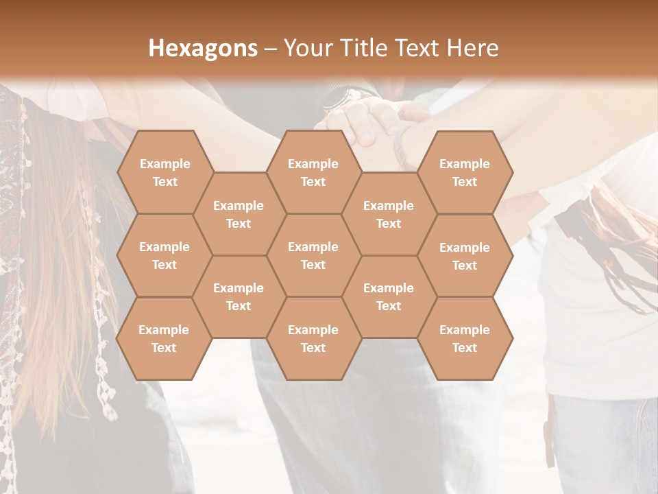 A Group Of People Holding Hands In A Circle PowerPoint Template