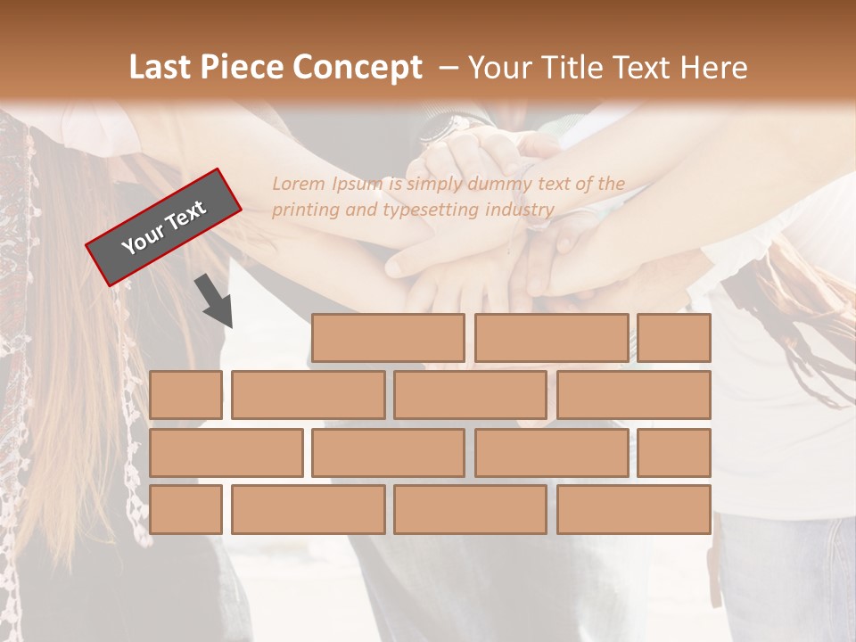 A Group Of People Holding Hands In A Circle PowerPoint Template