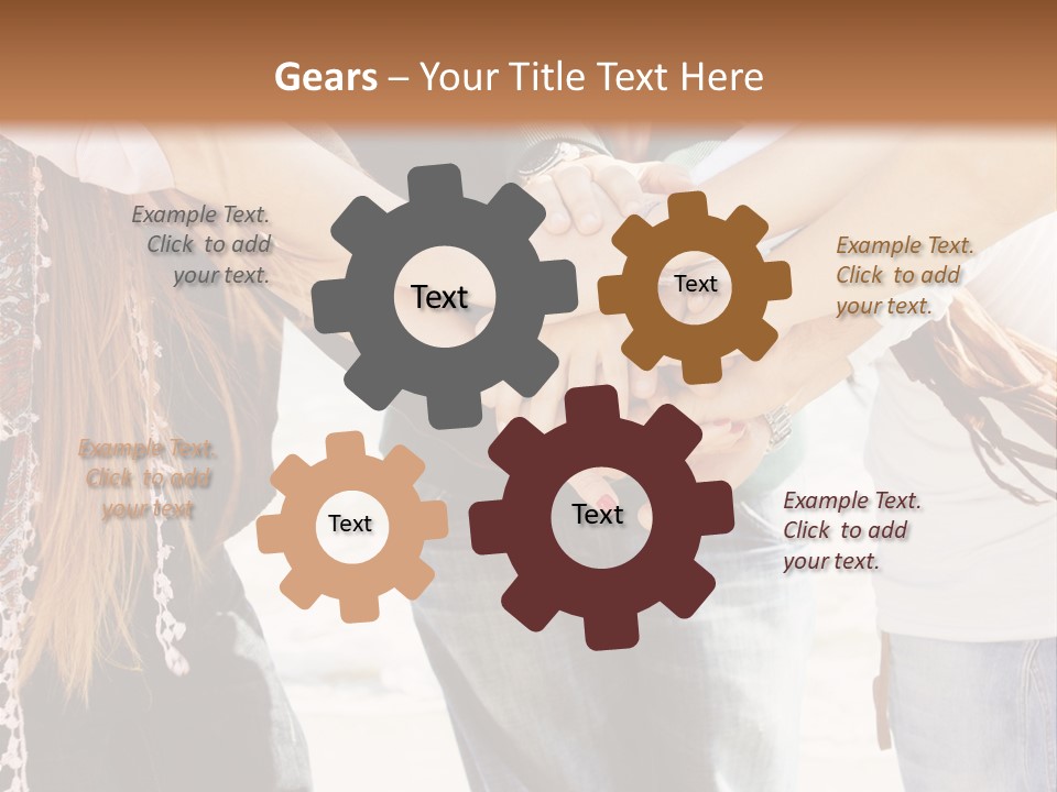 A Group Of People Holding Hands In A Circle PowerPoint Template