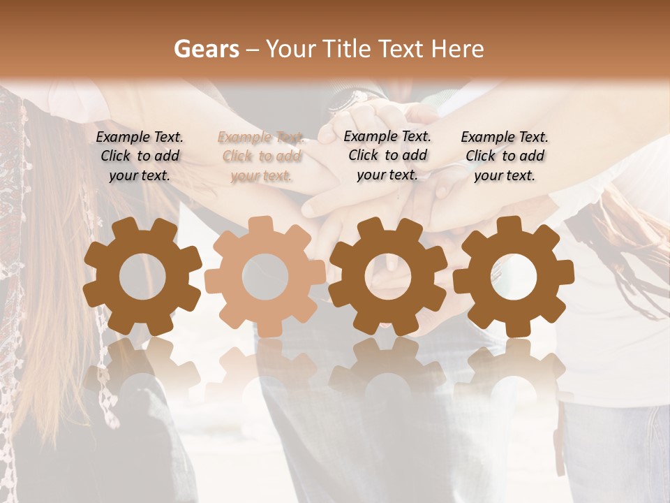 A Group Of People Holding Hands In A Circle PowerPoint Template