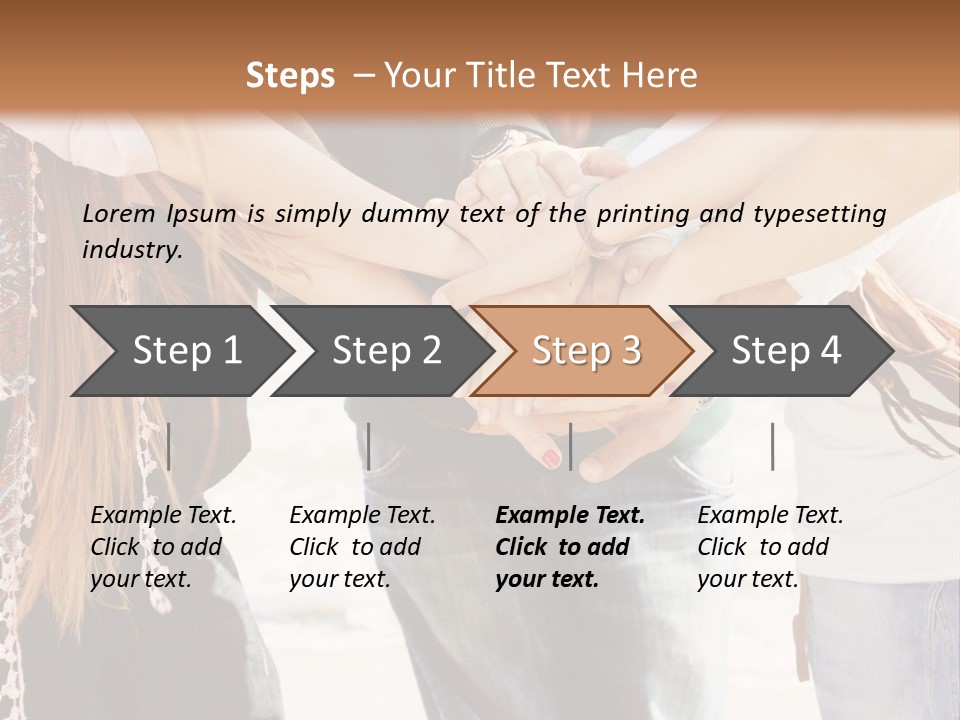 A Group Of People Holding Hands In A Circle PowerPoint Template
