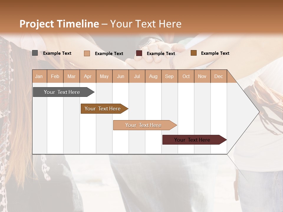 A Group Of People Holding Hands In A Circle PowerPoint Template