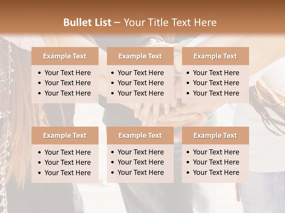 A Group Of People Holding Hands In A Circle PowerPoint Template