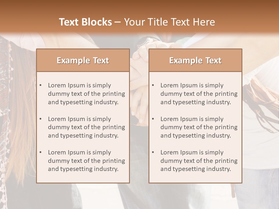 A Group Of People Holding Hands In A Circle PowerPoint Template