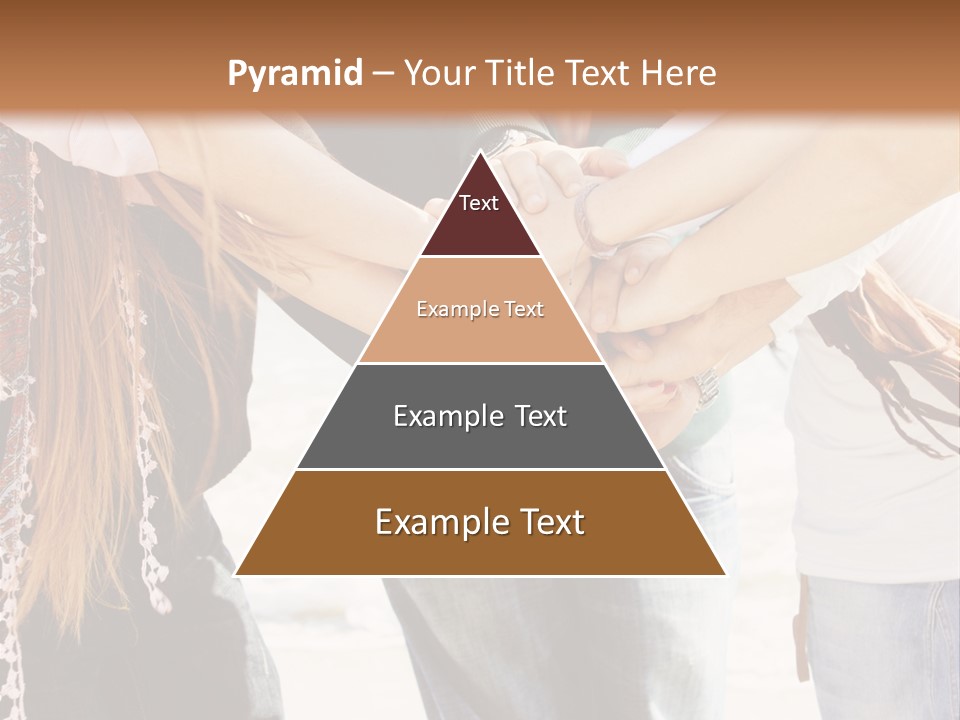 A Group Of People Holding Hands In A Circle PowerPoint Template