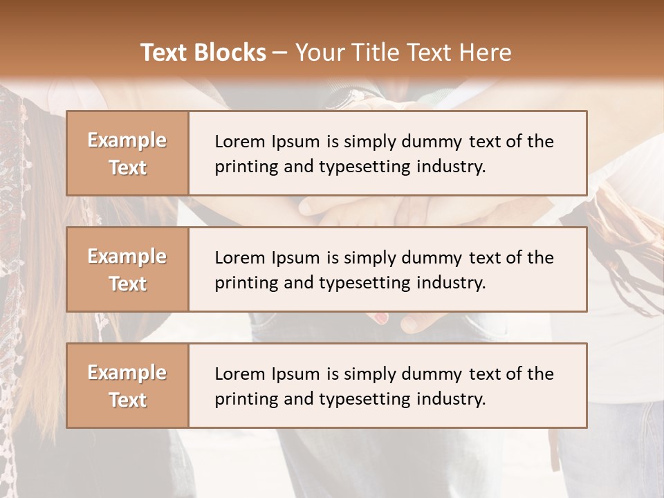 A Group Of People Holding Hands In A Circle PowerPoint Template