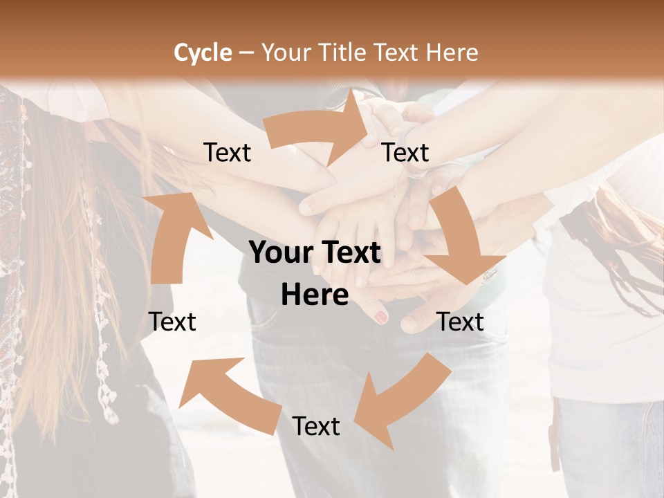 A Group Of People Holding Hands In A Circle PowerPoint Template