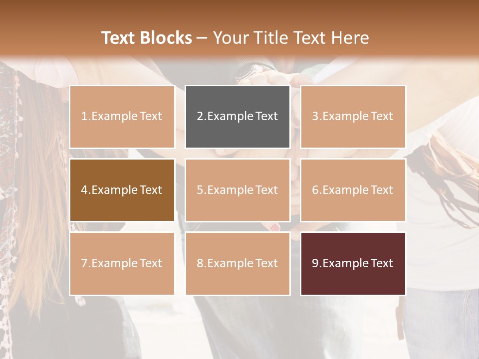 A Group Of People Holding Hands In A Circle PowerPoint Template