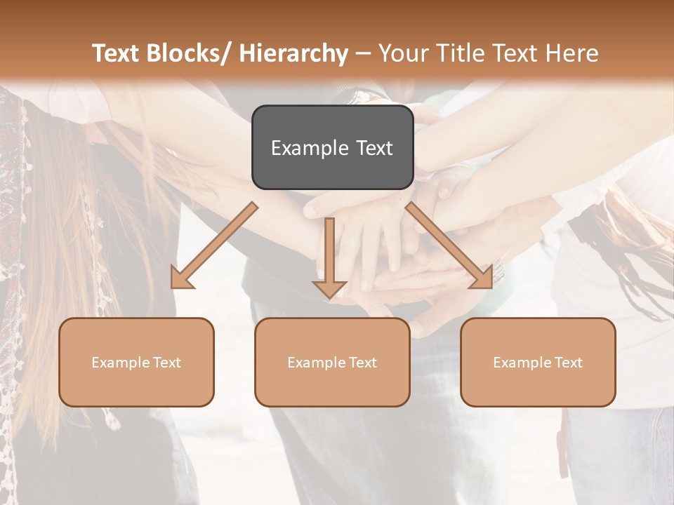 A Group Of People Holding Hands In A Circle PowerPoint Template