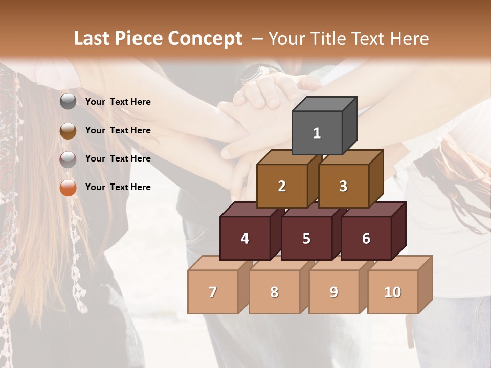 A Group Of People Holding Hands In A Circle PowerPoint Template