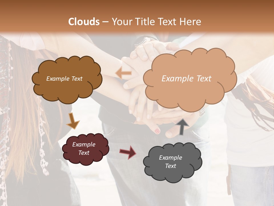 A Group Of People Holding Hands In A Circle PowerPoint Template