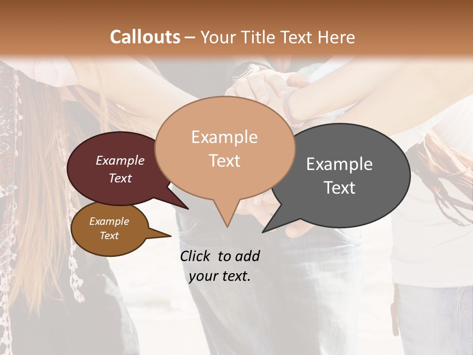 A Group Of People Holding Hands In A Circle PowerPoint Template