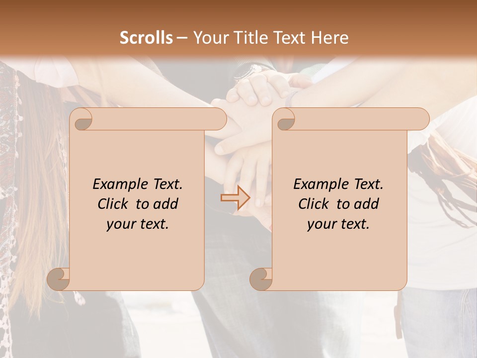 A Group Of People Holding Hands In A Circle PowerPoint Template