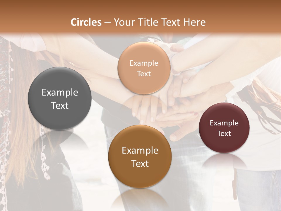 A Group Of People Holding Hands In A Circle PowerPoint Template