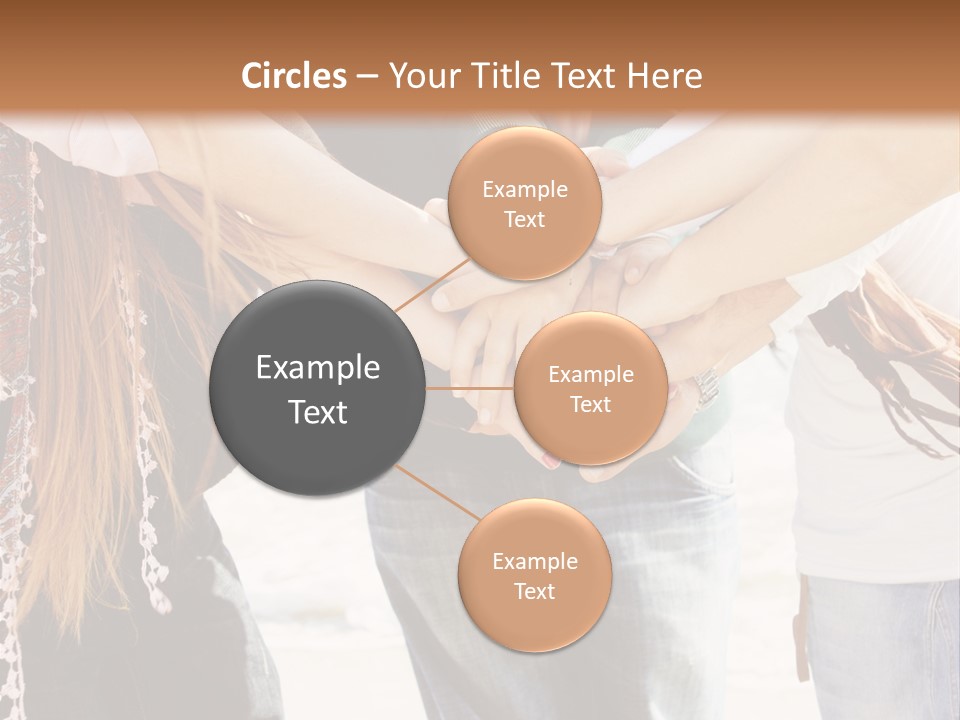 A Group Of People Holding Hands In A Circle PowerPoint Template