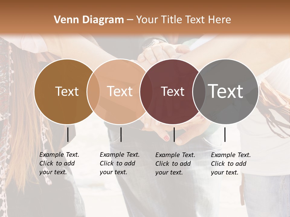 A Group Of People Holding Hands In A Circle PowerPoint Template