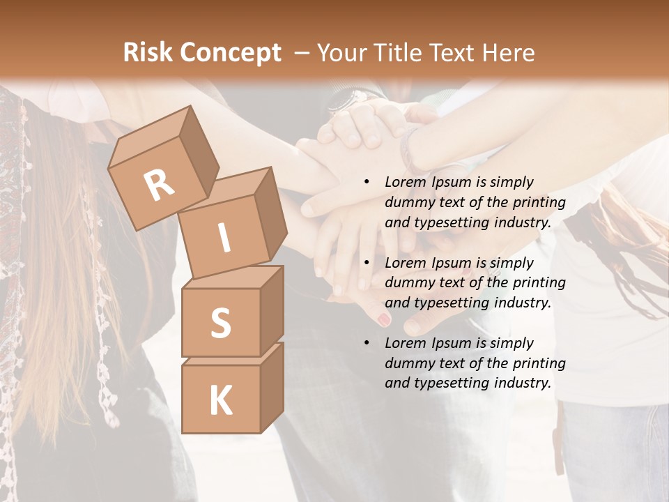 A Group Of People Holding Hands In A Circle PowerPoint Template