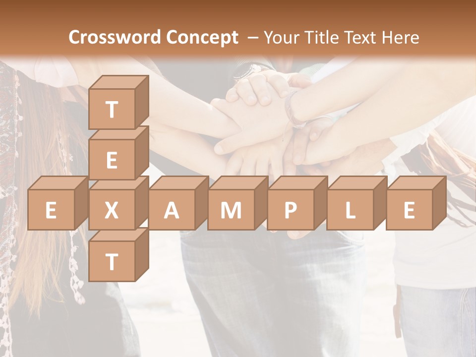 A Group Of People Holding Hands In A Circle PowerPoint Template