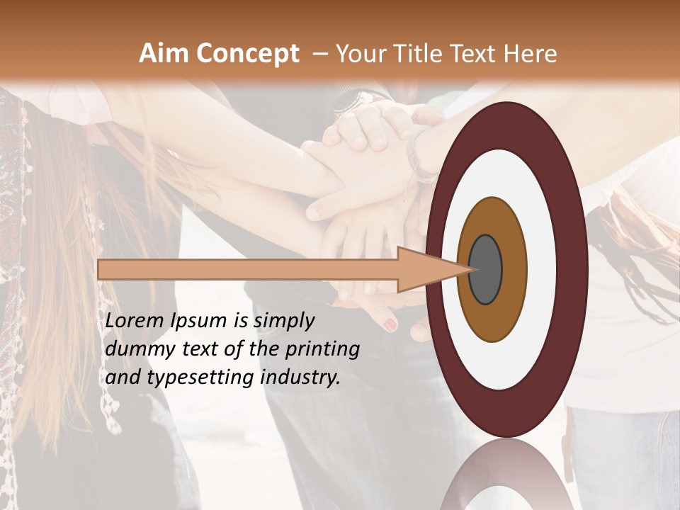 A Group Of People Holding Hands In A Circle PowerPoint Template