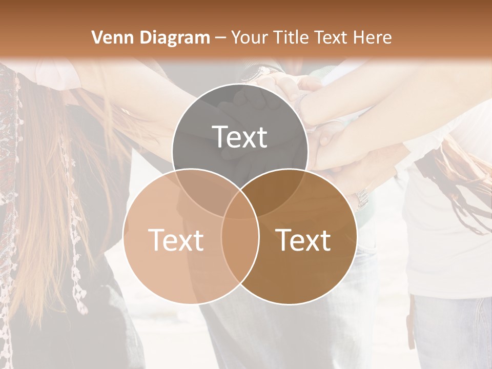 A Group Of People Holding Hands In A Circle PowerPoint Template