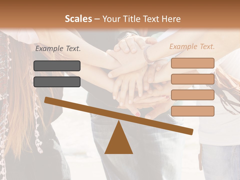 A Group Of People Holding Hands In A Circle PowerPoint Template