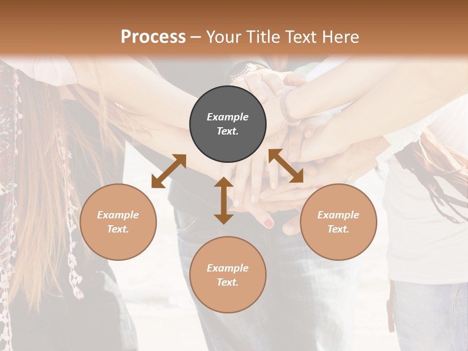 A Group Of People Holding Hands In A Circle PowerPoint Template