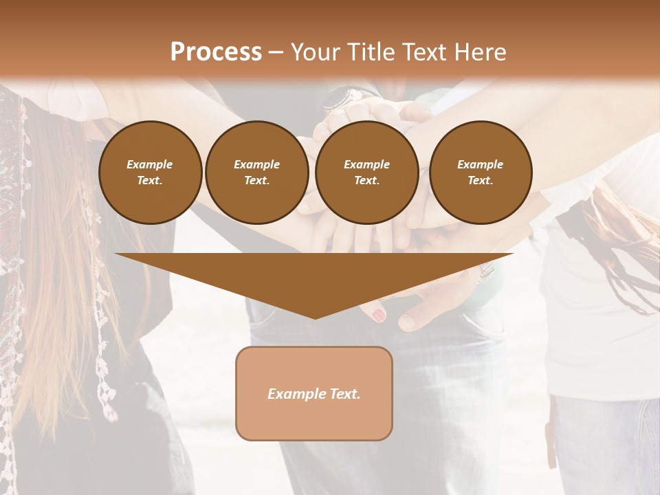 A Group Of People Holding Hands In A Circle PowerPoint Template