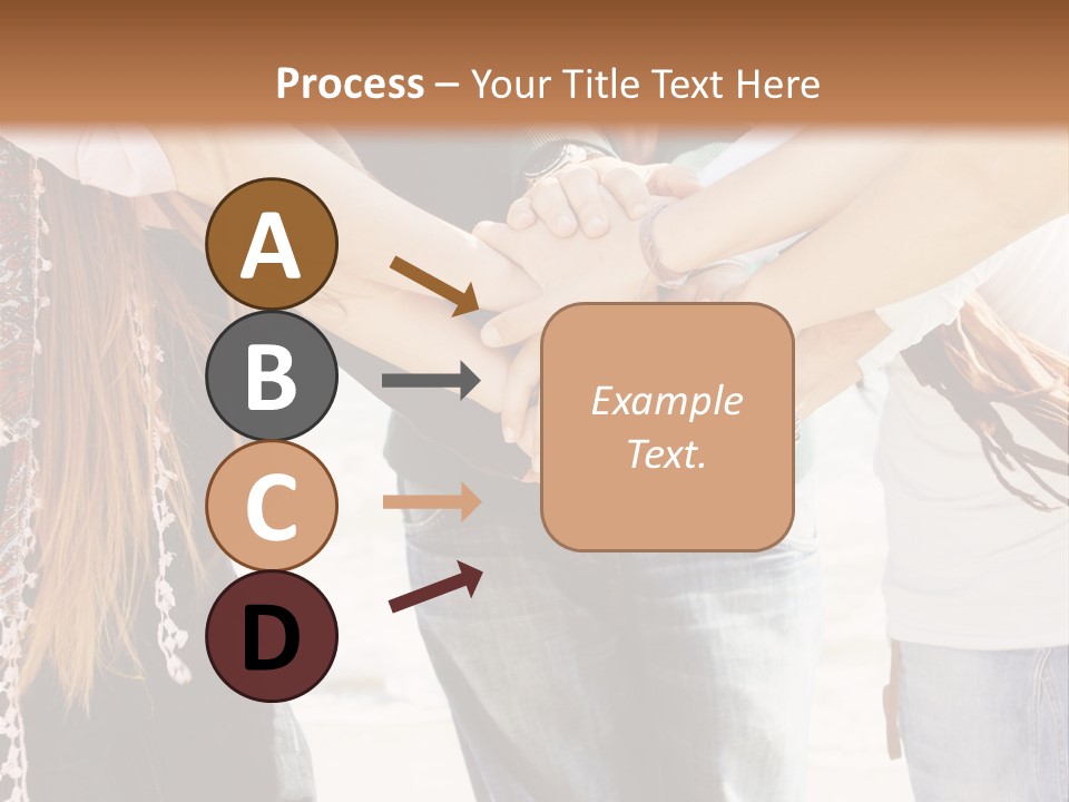 A Group Of People Holding Hands In A Circle PowerPoint Template
